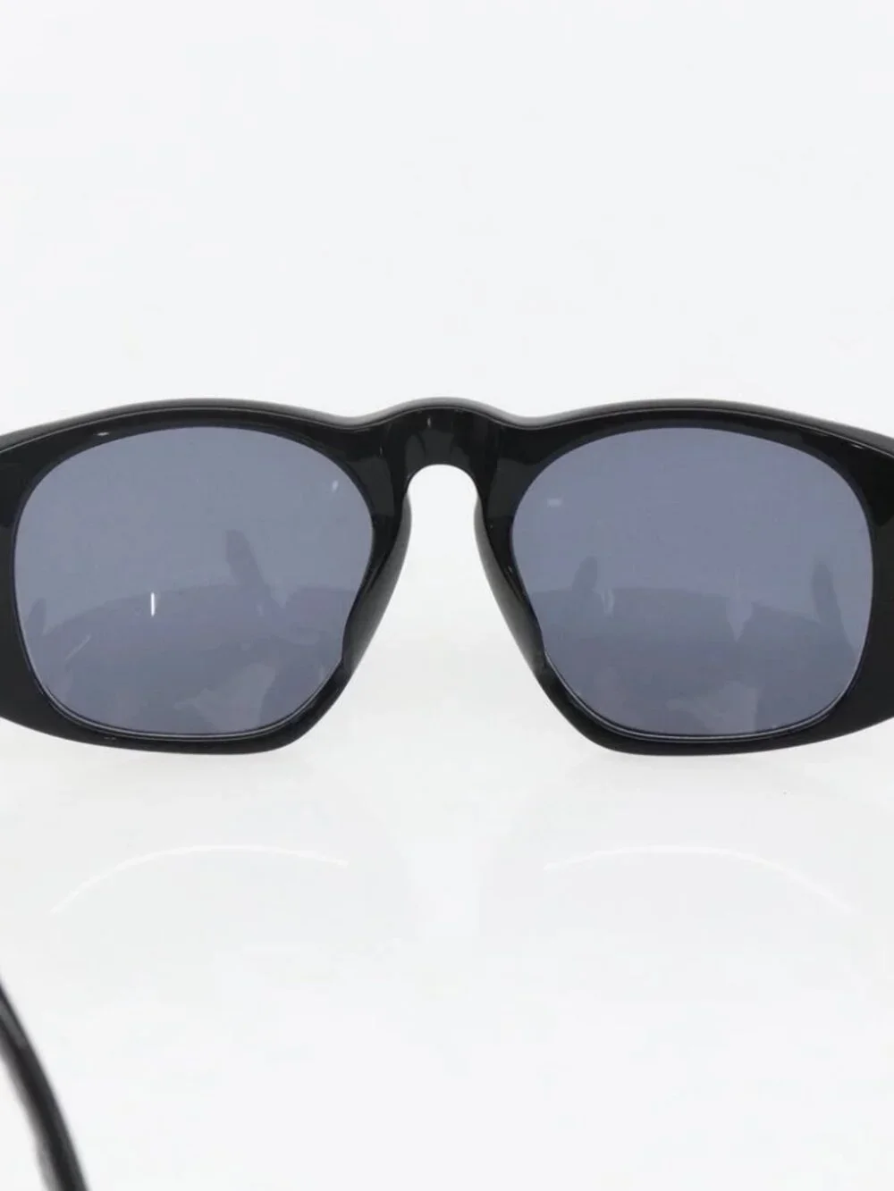 CHANEL Sunglasses plastic Black CC Auth 156144